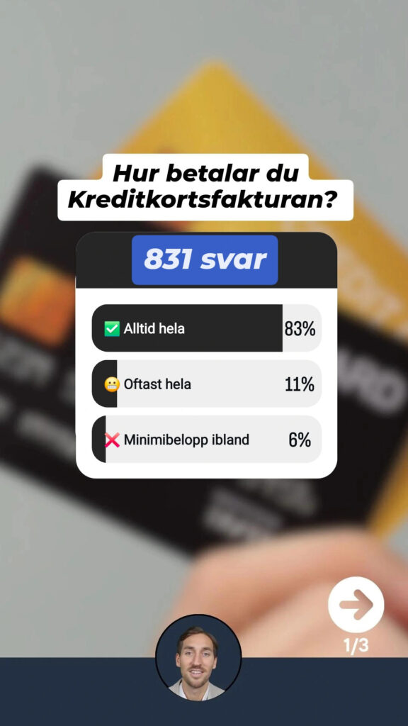 Hur många betalar hela kreditkortsfakturan?