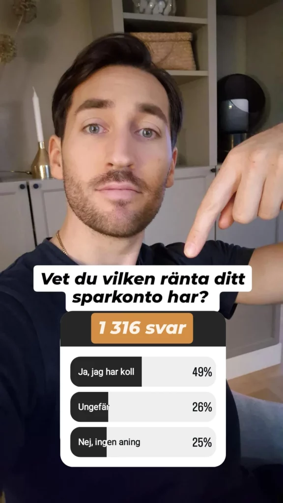 Hur många vet sin sparränta? Undersökning 2026
